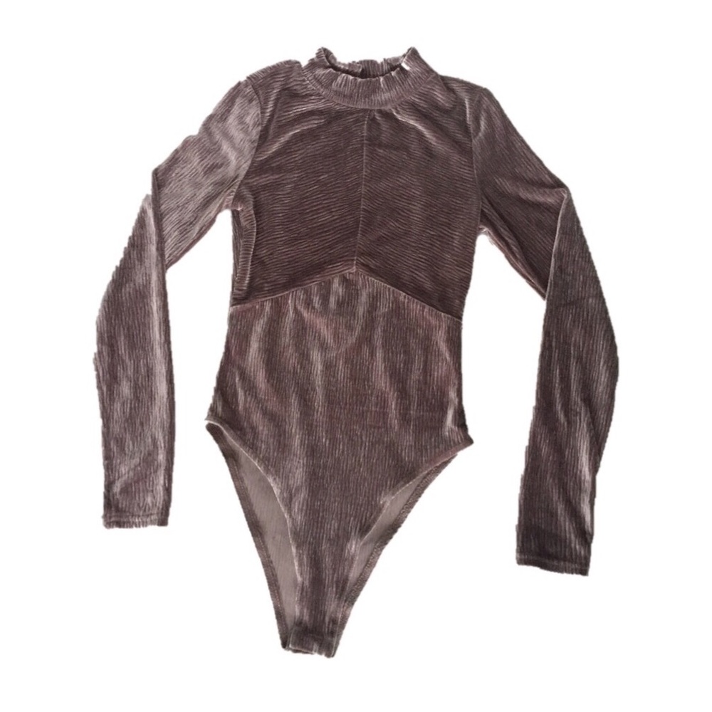 Velvet Body Suit Backless